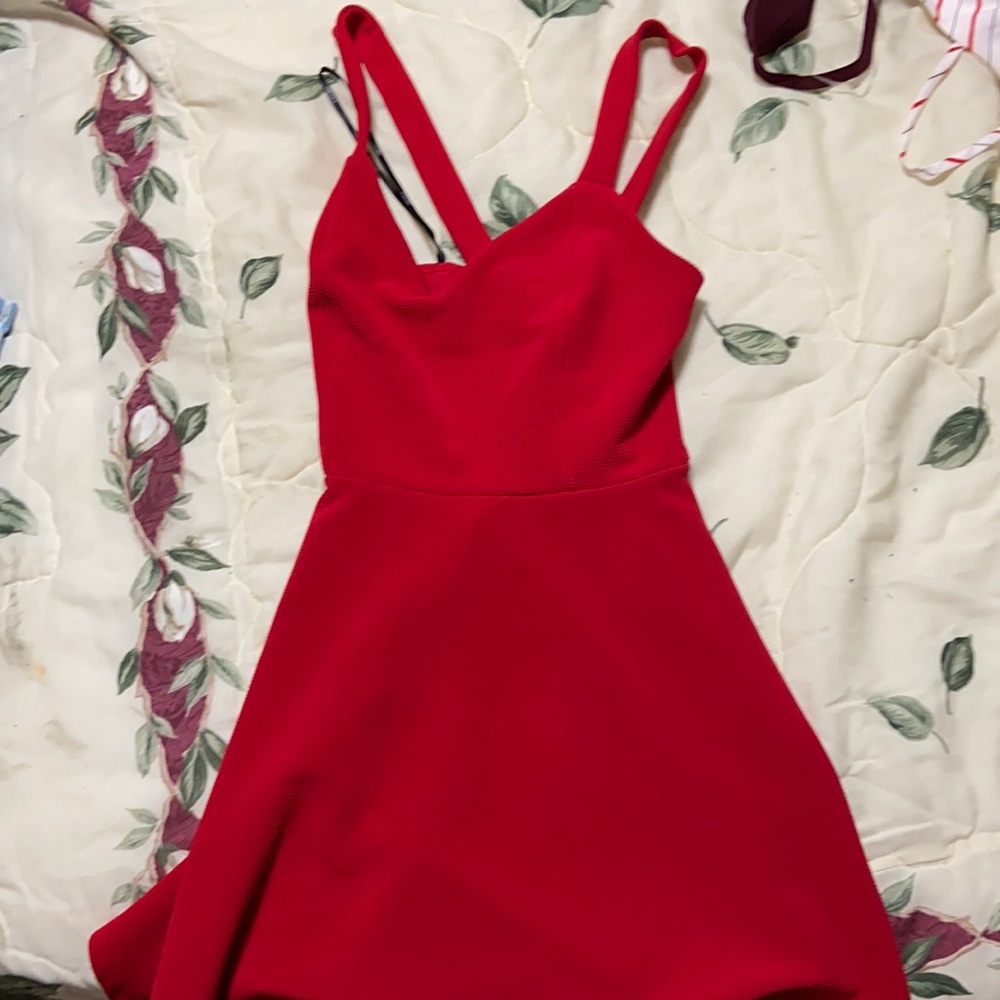 Red short dress